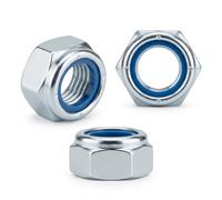 Dado Autobloccante Alto DIN 982 Passo Grosso Classe 6/8 Zincato Bianco M4-M42