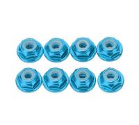 Dado Autobloccante Flangiato in Nylon da 1/24 M2 per Dadi Autobloccanti SCX24, Dadi Autobloccanti Esagonali con Rivestimento in Nylon 1/24 M2 Autobloccante 8 Pezzi Dadi
