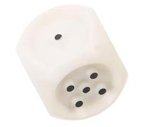 Dado Braille con Punti Rialzati in Plastica Bianca, 1 Pezzo