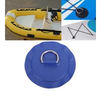 Dado che desideri una traduzione in italiano, ecco la versione:Anello a D circolare blu cielo per barche gonfiabili e kayak, PVC e acciai
