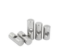 Dado cilindrico con foro trasversale in acciaio in Dadi tasselli for mobili in acciaio inossidabile 304, filettatura metrica M4-M6, confezione da 5(M6x12x 10(5pcs))