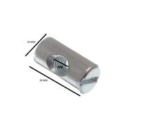 Dado Cilindrico per Mobili Bullone a Incastro M6 X 20mm Lungo di Zp Confezione