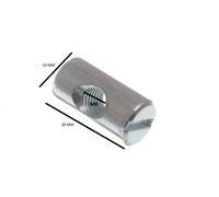 Dado Cilindrico per Mobili Bullone a Incastro M6 X 20mm Lungo Zp Confezione Di