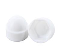 dado con coperchio di quercia, Tappo di copertura for dado esagonale in plastica PE for protezione bulloni bicolore M4-M24(White,M8x13x15 (50Pcs))