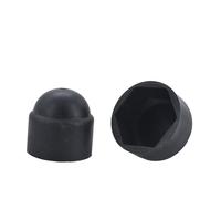 dado con coperchio di quercia, Tappo di copertura for dado esagonale in plastica PE for protezione bulloni bicolore M4-M24(Noir,M12x19x23 (20Pcs))