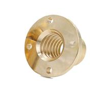 Dado con flangia in ottone, gioco filettato 1mm 2mm Passo 1mm 2mm 4mm 8mm 10mm 12mm 14mm Vite a testa sinistra Dado in ottone T5 T6 T8 T10 T20 Vite a testa conica Dado in ottone(T10 Pitch2mmLead12mm)