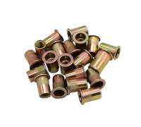 Dado con inserto filettato a testa piatta 20 pezzi da M3 a M12 Dadi rivetti in acciaio inossidabile alluminio al carbonio multicolore(Yellow,M8)