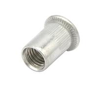 Dado con inserto filettato a testa piatta Dadi rivetti in alluminio Argento da M3 a M10 Confezione assortita(M5 20pcs)