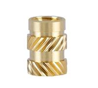 Dado con inserto in ottone 20/50/100 pezzi Inserto Dado di Incorporamento M3 M4 M5 Filettato Zigrinato Hot Melt Ottone Filettato Set Termico Resistente al Calore for Parti di Stampanti 3D(M3,50PCS)