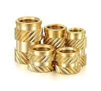 Dado con inserto in ottone M2 .5 M3 M4 Dadi filettati zigrinati a caldo inserimento rame doppia twill(Length 3.5mm 50pcs,M2 (OD3.2mm))