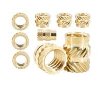 Dado con inserto in ottone M2 M3 M4 M5 M6 Inserti con filettatura metrica | Set di dadi in rame zigrinato da 200 300 500 pezzi for inclusione in plastica(200Pcs,M4x4x6)