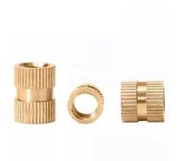 Dado con inserto in ottone M2 M3 M4 M5 M6 M8 M10 Inserti filettati zigrinati in ottone for stampaggio a iniezione Dadi Dadi filettati riscaldati in rame Inserti(M2x3.5x2(50pcs))