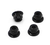 Dado, controdado, M3 M4 M5 M6 M8 M10 M12 Nero Bianco Carbonio Nichel Acciaio inossidabile A2 Flangia esagonale Inserto in nylon Dado di bloccaggio autobloccante Nylock(Black Carbon Steel,M8 5pcs)