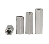 dado di accoppiamento, Confezione Da 5 Dadi Di Accoppiamento Esagonali In Acciaio Inossidabile M3 304 DIN6334 5-20mm(5mm)