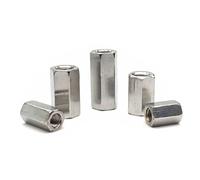 dado di accoppiamento, Dado di accoppiamento esagonale in acciaio inossidabile 304 A2 M5-M24 1-10 Pz(M10x17x22-2pcs)