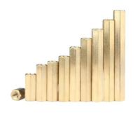 Dado di accoppiamento， Distanziatori for dadi esagonali M4, 12, 70, 80, 90, 100 mm, di accoppiamento industriali, 50 pezzi(65mm)