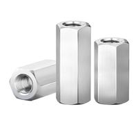 dado di accoppiamento esagonale, Dado di accoppiamento esagonale in acciaio inossidabile 304 A2 M3-M24 1-5 pz(5pcs,M5x8x10mm)