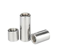 Dado di accoppiamento for giunto a colonna tonda spessa in acciaio inossidabile 304 M3 M4 M5 M6 M8 M10 ~M16 Vite di collegamento cilindrica(OD14xM10x13 (5pcs))