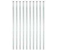 Dado di accoppiamento rotondo, filettatura femmina M4x0,7 mm, manicotto rotondo filettato da 130 mm, perno di collegamento, barra, tubo, dado, elemento di fissaggio, argento, confezione da 10