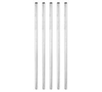 Dado di accoppiamento rotondo, filettatura femmina M4x0,7 mm, manicotto rotondo filettato da 130 mm, perno di collegamento, barra, tubo, dado, elemento di fissaggio, argento, confezione da 10