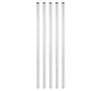 Dado di accoppiamento rotondo, filettatura femmina M4x0,7 mm, manicotto rotondo filettato da 130 mm, perno di collegamento, barra, tubo, dado, elemento di fissaggio, argento, confezione da 10