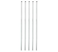 Dado di accoppiamento rotondo, filettatura femmina M4x0,7 mm, manicotto rotondo filettato da 130 mm, perno di collegamento, barra, tubo, dado, elemento di fissaggio, argento, confezione da 10