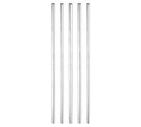 Dado di accoppiamento rotondo, filettatura femmina M4x0,7 mm, manicotto rotondo filettato da 130 mm, perno di collegamento, barra, tubo, dado, elemento di fissaggio, argento, confezione da 10