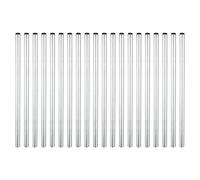 Dado di accoppiamento rotondo, filettatura femmina M4x0,7 mm, manicotto rotondo filettato da 50 mm, perno di collegamento, barra, tubo, dado, elemento di fissaggio, argento, confezione da 20