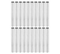 Dado di accoppiamento rotondo, filettatura femmina M4x0,7 mm, manicotto rotondo filettato da 50 mm, perno di collegamento, barra, tubo, dado, elemento di fissaggio, argento, confezione da 20