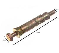 Dado Di Ancoraggio A Scudo Loose M6 M10 Con Lunghezza Di 70Mm Pacco Di 2