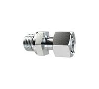 Dado di avvitamento dritto regolabile, G 3/8 a, tubo esterno Ø 10 mm, PN 630, SW1 22, SW2 22, acciaio zincato
