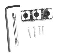 Dado Di Bloccaggio Della Corda E Barra Di Tensione In Acciaio Inossidabile Da 45 Mm Di Lunghezza. Viti Di Montaggio E Chiave Incluse Guitar Nut Set