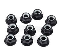 Dado di Bloccaggio in Nylon, 10 Pezzi Anodizzato M5 Kit di Assortimento in Lega di Alluminio con Inserto in Nylon Esagonale Nero Dadi Autobloccanti
