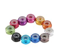Dado di bloccaggio in nylon alluminio | Multicolore, 10 pezzi for la manutenzione elettronica industriale fai da te(GLODEN)