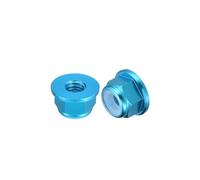 Dado di bloccaggio in nylon con flangia in allumin Dadi di bloccaggio esagonali con inserto in nylon in lega di alluminio da 10 pezzi M3 M4 multicolore(Sky Blue,M3)
