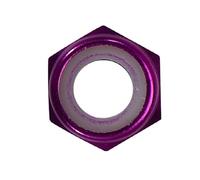 Dado di bloccaggio in nylon con flangia in allumin Dadi di bloccaggio in nylon con flangia esagonale in lega di alluminio M2-M8 multicolore, confezione da 10(PURPLE,M3)