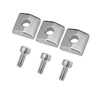 Dado di bloccaggio per chitarra elettrica, morsetto e viti per ponte tremolo, argento