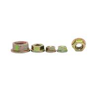 dado di blocco esagonale, dado pieno solido Dado di bloccaggio flangiato esagonale con inserto in nylon in acciaio al carbonio, misure multiple, confezione da 70(M4 20pcs)