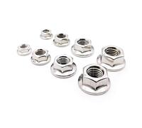 dado di blocco esagonale, dado pieno solido Dado flangiato, controdado di serraggio, misure multiple, acciaio inossidabile, confezione da 127 6923(25pcs M5)