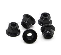 dado di blocco esagonale, dado pieno solido Flangia di serraggio esagonale Dado autobloccante Nylock Acciaio al carbonio nero M3 M4 M5 M6 M8 50 pezzi(M5 10pcs)