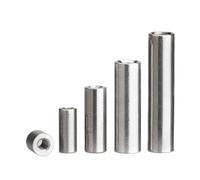 Dado di collegamento rotondo, dadi di accoppiamento con filettatura interna in acciaio inox 304 M8 M16 1 5 10 pezzi (10 pezzi, M12 x 18 x 50)