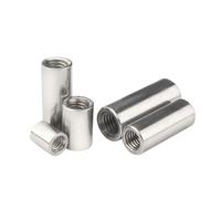 Dado di collegamento rotondo, dadi di accoppiamento in acciaio inox 304 da M3 a M16, confezione assortita (M6 x 10 x 30, 3 pezzi)