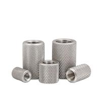 Dado di collegamento rotondo, dadi di accoppiamento rotondi in acciaio inox M3-M16 argento (M4 x 10 x 10 - 10 pezzi)