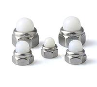 Dado di copertura Dado in acciaio inossidabile 304, dado a testa tonda in nylon, coperchio brutto coperchio a vite M5M6M8-M8 [5 pezzi]