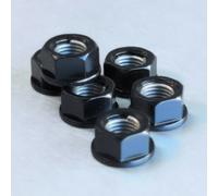 Dado Di Corona Pro-Bolt Alluminio 10X1,25Mm-Nero (6 Unità) Per Moto
