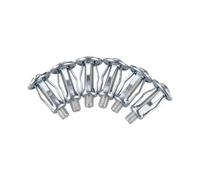 Dado di espansione in argento con rivetto a petalo in acciaio al carbonio da 10 pezzi, facile installazione, forte capacità portante, vite di espansione(M5 25)