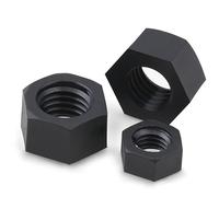 Dado di Fissaggio 10/50PCS M2 M2.5 M3 M4 M5 M6 M8 M10 M12 M14 M16 Dadi esagonali in plastica nylon bianco/nero DIN934 for isolamento termico/elettricità(Black,M5 50pcs)