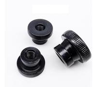 Dado di Fissaggio 2/5 pz M3 M4 M5 M6 M8 M10 Argento Nero Doppio Passo Regolare Zigrinatura Dado A Pollice Stringere A Mano Thumbnut(Black Zinc Plated,2pcs M8)