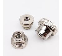 Dado di Fissaggio 2/5 pz M3 M4 M5 M6 M8 M10 Argento Nero Doppio Passo Regolare Zigrinatura Dado A Pollice Stringere A Mano Thumbnut(Nickle Plated,2pcs M8)