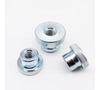 Dado di Fissaggio 2/5 pz M3 M4 M5 M6 M8 M10 Argento Nero Doppio Passo Regolare Zigrinatura Dado A Pollice Stringere A Mano Thumbnut(Blue Zinc Plated,5pcs M6)